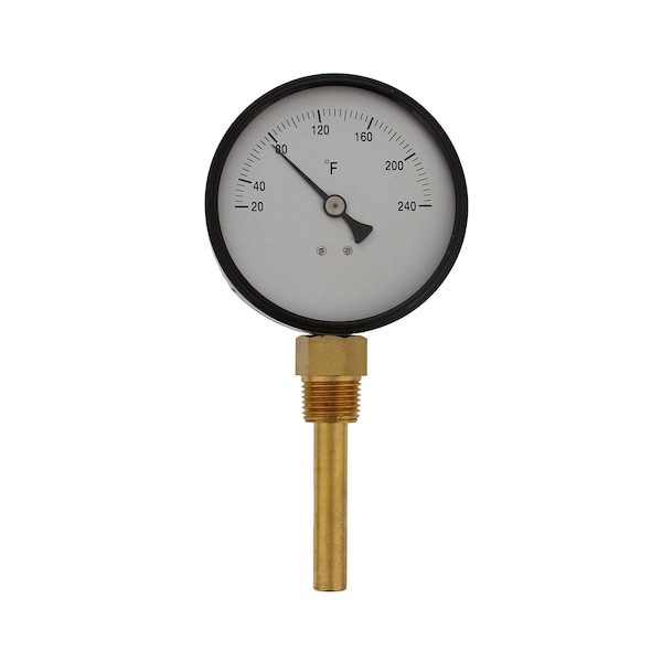 Jones Stephens 3-1/2in. Bi-Metal Dial Thermometer, Bottom Mount J40562 - main